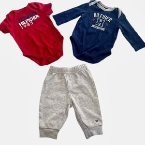 Tommy Hilfiger 3-Pcs Bodysuits & Jogger Pants Set